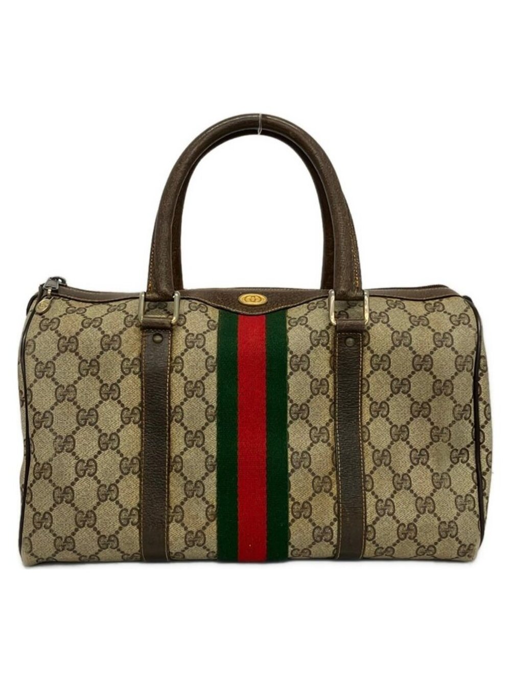 Gucci Handbag Collection Beige Multi Mini Boston Leather